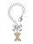 Gold-tone Crystal Initial - X - Bow Charm Accessory for Tumblers and Thermal Cups