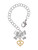 Gold-tone Mini Heart Peace Sign - Bow Charm Accessory for Tumblers and Thermal Cups