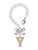 Gold-tone Crystal Initial - Y - Bow Charm Accessory for Tumblers and Thermal Cups