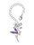 Silver Plated Large Fairy with Purple Wings - Bow Charm Accessory for Tumblers and Thermal Cups