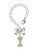 Gold-tone Crystal Initial - I - Bow Charm Accessory for Tumblers and Thermal Cups