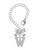 Silver Plated Crystal Initial - W - Bow Charm Accessory for Tumblers and Thermal Cups