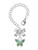 Silver Plated Butterfly with Green Wings - Bow Charm Accessory for Tumblers and Thermal Cups