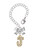 Gold-tone Crystal Initial - J - Bow Charm Accessory for Tumblers and Thermal Cups