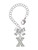 Silver Plated Crystal Initial - X - Bow Charm Accessory for Tumblers and Thermal Cups