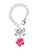 Silver Plated Hot Pink and Orange Flower - Bow Charm Accessory for Tumblers and Thermal Cups
