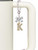 Gold-tone Crystal Initial - K - Bow Charm Accessory for Tumblers and Thermal Cups