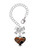 Two-tone Enamel Cheetah Print Heart - Bow Charm Accessory for Tumblers and Thermal Cups