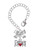 Silver Plated Dance Mom with Red Heart - Bow Charm Accessory for Tumblers and Thermal Cups