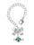 Silver Plated Green Peppermint Candy - Bow Charm Accessory for Tumblers and Thermal Cups