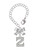Silver Plated Crystal Initial - Z - Bow Charm Accessory for Tumblers and Thermal Cups