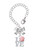 Silver Plated Love with Pink Paw - Bow Charm Accessory for Tumblers and Thermal Cups