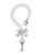 Silver Plated Crown Key - Bow Charm Accessory for Tumblers and Thermal Cups
