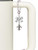 Silver Plated Medium Antiqued Fleur di Lis - Bow Charm Accessory for Tumblers and Thermal Cups