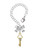 Gold-tone Trefoil Key with Crystals - Bow Charm Accessory for Tumblers and Thermal Cups