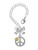 Two-tone Large Peace Sign with Daisy and Crystal - Bow Charm Accessory for Tumblers and Thermal Cups