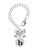 Silver Plated Disc Initial - b - Bow Charm Accessory for Tumblers and Thermal Cups