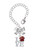 Silver Plated Love with Maroon Paw - Bow Charm Accessory for Tumblers and Thermal Cups