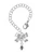 Silver Plated Mini Fleur de Lis - Bow Charm Accessory for Tumblers and Thermal Cups