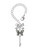 Silver Plated Antiqued Butterfly Key with AB Crystals - Bow Charm Accessory for Tumblers and Thermal Cups