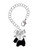 Silver Plated Black Scottie Dog - Bow Charm Accessory for Tumblers and Thermal Cups
