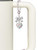 Silver Plated White Resin Heart with Spring Crystals - Bow Charm Accessory for Tumblers and Thermal Cups