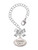 Silver Plated Dream On Oval - Bow Charm Accessory for Tumblers and Thermal Cups
