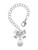 Silver Plated 3-D White Volleyball - Bow Charm Accessory for Tumblers and Thermal Cups
