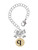 Gold-tone Disc 1/2'' Initial - q - Bow Charm Accessory for Tumblers and Thermal Cups