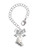 Silver Plated Hope Heart with AB Crystal - Bow Charm Accessory for Tumblers and Thermal Cups