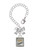 Two-tone Shadow Box ''Queen'' with Gold-tone Crown - Bow Charm Accessory for Tumblers and Thermal Cups