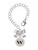 Silver Plated Disc Initial - w - Bow Charm Accessory for Tumblers and Thermal Cups