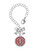 Silver Plated Red Chinese Blessing - Bow Charm Accessory for Tumblers and Thermal Cups