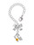 Silver Plated Hit the Sweet Spot with Yellow Softball - Bow Charm Accessory for Tumblers and Thermal Cups
