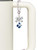 Silver Plated Small 3-D Blue Present Box with Bow - Bow Charm Accessory for Tumblers and Thermal Cups