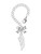 Silver Plated Large White Enamel Angel Wing - Bow Charm Accessory for Tumblers and Thermal Cups