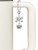 Silver Plated Good Luck Disc with Cutout Four Leaf Clover - Bow Charm Accessory for Tumblers and Thermal Cups