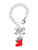 Silver Plated 3-D Red Christmas Stocking - Bow Charm Accessory for Tumblers and Thermal Cups