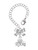Silver Plated Enamel Volleyball ''Rocks'' - Bow Charm Accessory for Tumblers and Thermal Cups