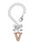 Rose Gold-tone Crystal Initial - V - Bow Charm Accessory for Tumblers and Thermal Cups