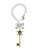 Gold-tone Antiqued Beaded Skull Key - Bow Charm Accessory for Tumblers and Thermal Cups