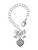 Black Nickeltone Clear Crystal Heart - Bow Charm Accessory for Tumblers and Thermal Cups