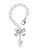 Silver Plated Medium Clef with Heart - Bow Charm Accessory for Tumblers and Thermal Cups