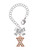 Rose Gold-tone Crystal Initial - X - Bow Charm Accessory for Tumblers and Thermal Cups