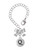 Silver Plated Capital Letter - Q - Pebble Disc - Bow Charm Accessory for Tumblers and Thermal Cups