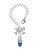 Silver Plated 3-D Blue Running Shoe - Bow Charm Accessory for Tumblers and Thermal Cups