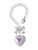 Silver Plated Pink & Purple Butterfly Locket - Bow Charm Accessory for Tumblers and Thermal Cups