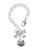 Silver Plated Small Jack O'Lantern with Stem - Bow Charm Accessory for Tumblers and Thermal Cups