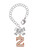Rose Gold-tone Crystal Initial - Z - Bow Charm Accessory for Tumblers and Thermal Cups