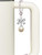 Gold-tone Ornament with White Snowflake - Bow Charm Accessory for Tumblers and Thermal Cups